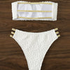 Open Back Sexy Tube Top Ribbon Swimsuit Beauty Back Separates Swimsuit Bar Sexy Female Bikini Sexy Bikini