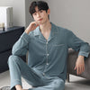 Autumn Pajamas Sets Men Long Sleeve Modal Cotton Thin Teenage Boys' Large Size Spring Outwear Home Cloth Suit Sleepwear Male