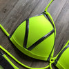 2023 New Arrival Nylon Triangle Bronzing Patchwork Bikini Lady Sexy Swimwear Swimsuit Export Bikini 8 Colors
