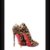 White Leopard Print Suede Dress Sexy Shoes