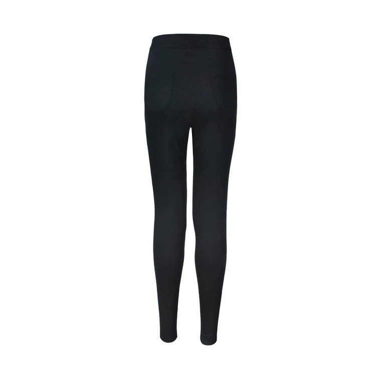 S-3XL Ladies Stretch New Small Leg Pants plus Size Stretch Women's Ankle-Tied Pants