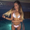 Hot Spring Sexy Bikini Lace-up Cutout Sexy Bronzing Bikini Hard Bag Hollow out Separates Swimsuit Bikini