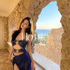 [Neptune] High-Grade Hollow-out Sexy One-Piece Swimsuit Two-piece Set Vacation Bikini Beach Hot Spring Swimsuit
