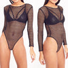 Fashion Wind Big Mesh Cut Out Travel One-Piece T-shirt