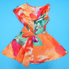 CM.YAYA Women Tie Dye Print Beach Sleeveless V-neck Sashes Sexy Party Club Playsuits Jumpsuit 2025 Summer One Piece Suit Rompers