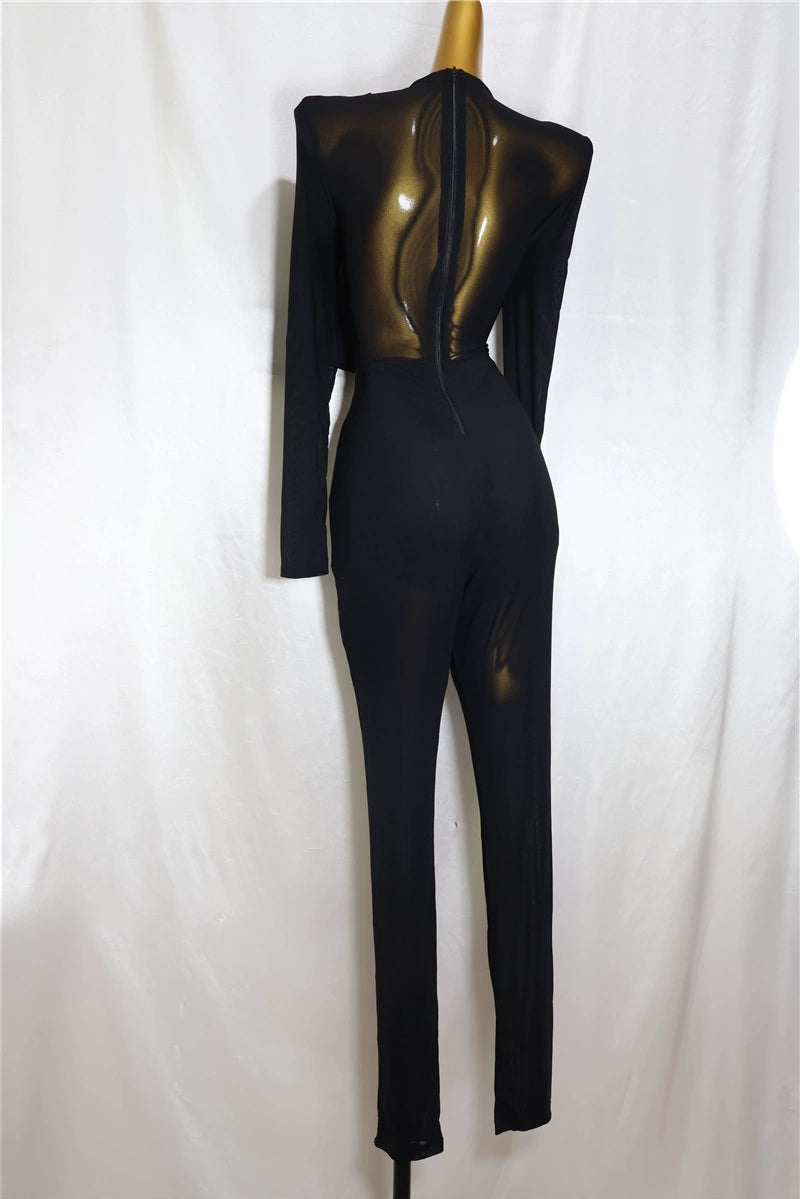 Women's Fashion Elegant Slim Fit Bodysuit Chest Wrap