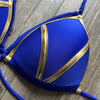 2023 New Arrival Nylon Triangle Bronzing Patchwork Bikini Lady Sexy Swimwear Swimsuit Export Bikini 8 Colors