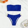 Open Back Sexy Tube Top Ribbon Swimsuit Beauty Back Separates Swimsuit Bar Sexy Female Bikini Sexy Bikini
