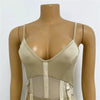 European and American Women's Clothing See-through Sexy Suspender Mesh Jumpsuit