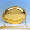 2024 New Arrival Golden Acrylic Shiny Metallic Goose Egg Box Glossy Shell Banquet Glossy Dumpling Hand Holding