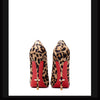 White Leopard Print Suede Dress Sexy Shoes