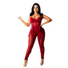 European and American Women's Clothing See-through Sexy Suspender Mesh Jumpsuit