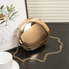 2024 New Arrival Golden Acrylic Shiny Metallic Goose Egg Box Glossy Shell Banquet Glossy Dumpling Hand Holding
