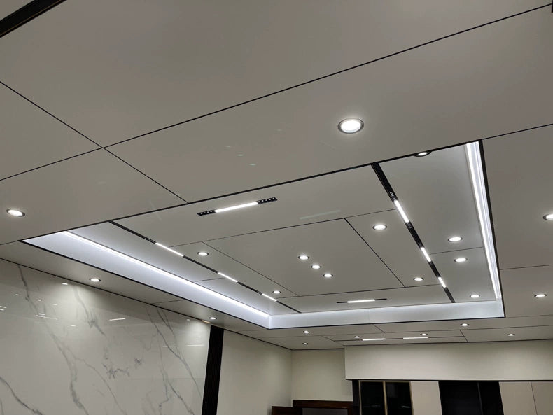 Honeycomb Large Board Integrated Ceiling Led Grille Lamp 3.5 Embedded 3.7 Floodlight Track Dedicated Headless Lamp