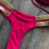 New New Arrival Nylon Triangle Bronzing Patchwork Bikini Lady Sexy Swimwear Swimsuit Export Bikini 8 Colors