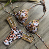 Hot Spring Sexy Bikini Lace-up Cutout Sexy Bronzing Bikini Hard Bag Hollow out Separates Swimsuit Bikini