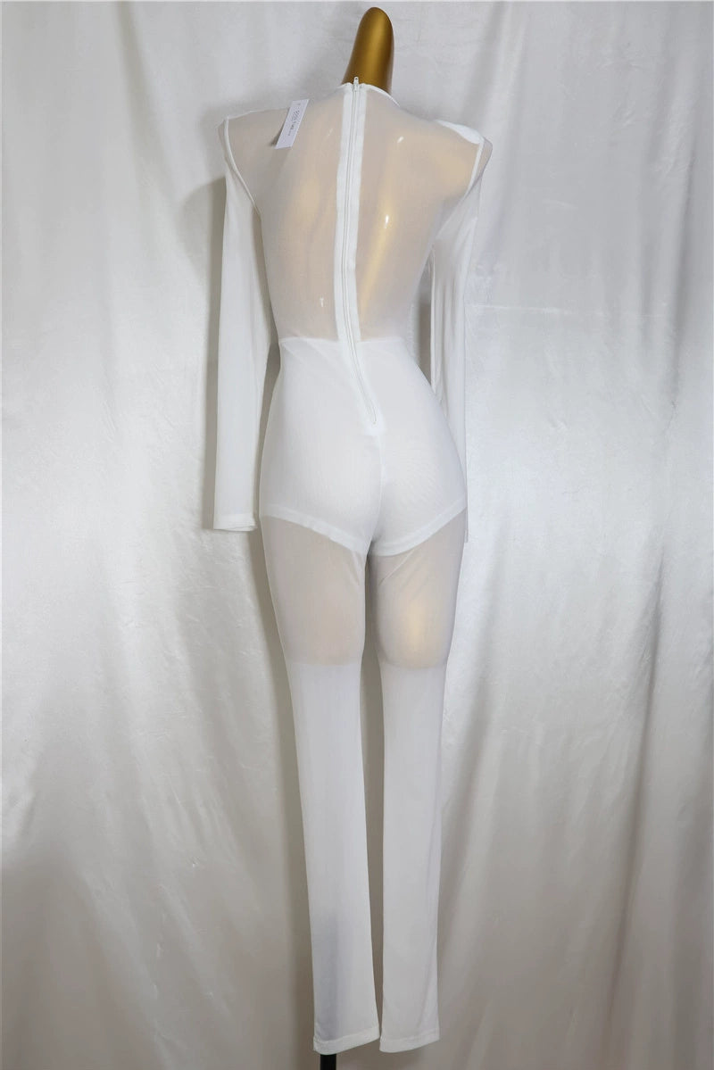 Women's Fashion Elegant Slim Fit Bodysuit Chest Wrap