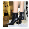 BIGTREE shoes Autumn Winter Boots Metal Pointed tip Women Boots Fashion Leather Boots High Heels Stilettos New Women Ankle Boots