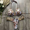 2023 New Arrival Nylon Triangle Bronzing Patchwork Bikini Lady Sexy Swimwear Swimsuit Export Bikini 8 Colors