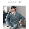 Autumn Pajamas Sets Men Long Sleeve Modal Cotton Thin Teenage Boys' Large Size Spring Outwear Home Cloth Suit Sleepwear Male