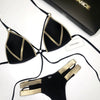 New New Arrival Nylon Triangle Bronzing Patchwork Bikini Lady Sexy Swimwear Swimsuit Export Bikini 8 Colors