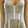 European and American Women's Clothing See-through Sexy Suspender Mesh Jumpsuit