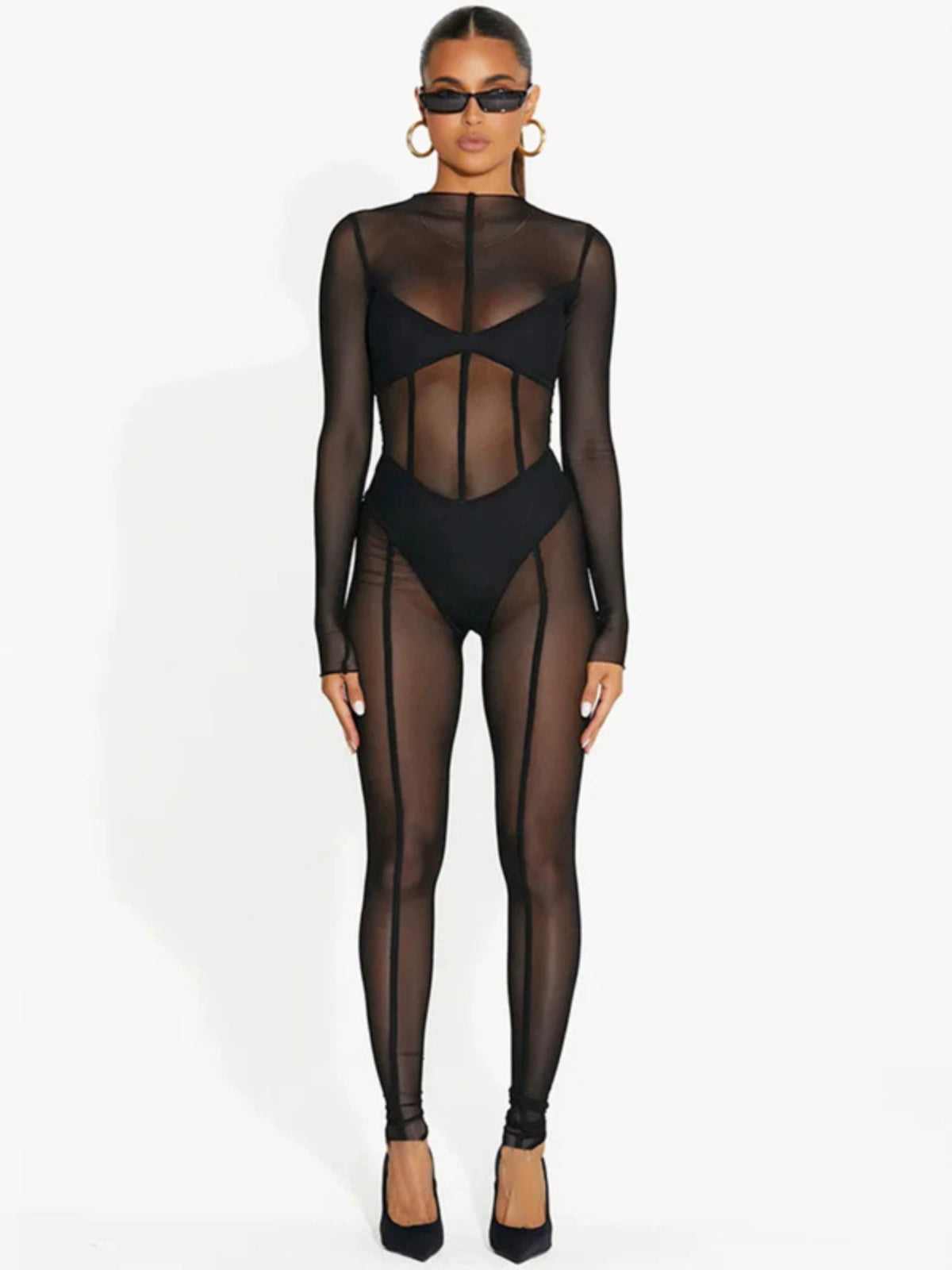 Jumpsuits2023 New Women's Trousers Sexy Elegant Evening Dress Elegant Slim Hollow-out Camisole Jumpsuit