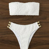 Open Back Sexy Tube Top Ribbon Swimsuit Beauty Back Separates Swimsuit Bar Sexy Female Bikini Sexy Bikini
