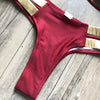 2023 New Arrival Nylon Triangle Bronzing Patchwork Bikini Lady Sexy Swimwear Swimsuit Export Bikini 8 Colors