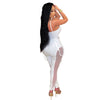 European and American Women's Clothing See-through Sexy Suspender Mesh Jumpsuit