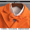 Boys Royal Blue Orange Suit For Wedding Kids Jacket Pants Bowtie Flower 4PCS Ceremony Tuxedo Dress Children Photograph Costume