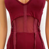 European and American Women's Clothing See-through Sexy Suspender Mesh Jumpsuit