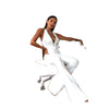 White Belt Jumpsuit Sleeveless Belt Elegant Halter White Jumpsuit Fashion Pants Suit Women