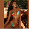 Weird Puss Hawaii Beach Vacation Style European and American Sexy Sexy Fashion Halter Bikini Suit Women