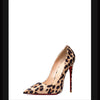 White Leopard Print Suede Dress Sexy Shoes