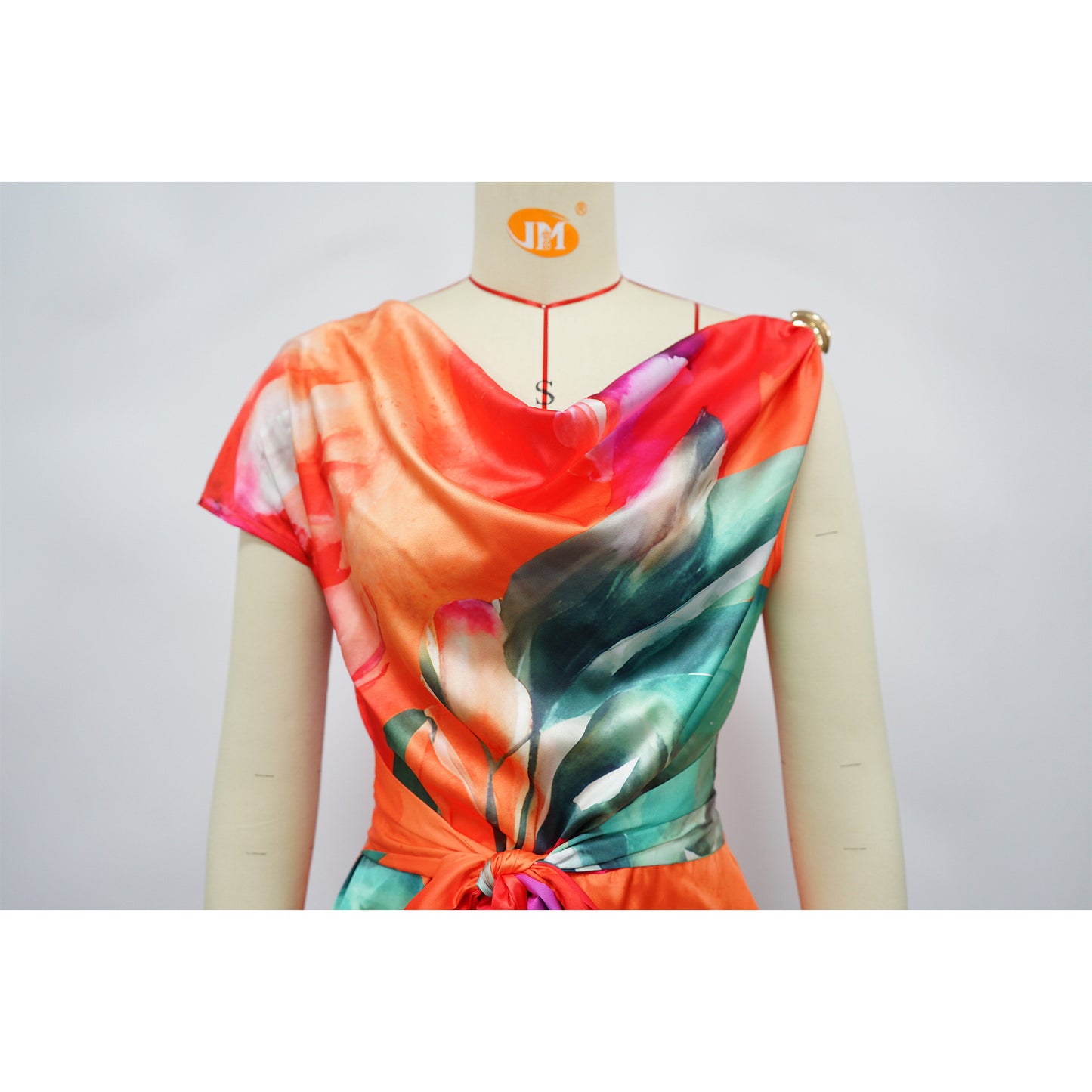 CM.YAYA Women Tie Dye Print Beach Sleeveless V-neck Sashes Sexy Party Club Playsuits Jumpsuit 2025 Summer One Piece Suit Rompers
