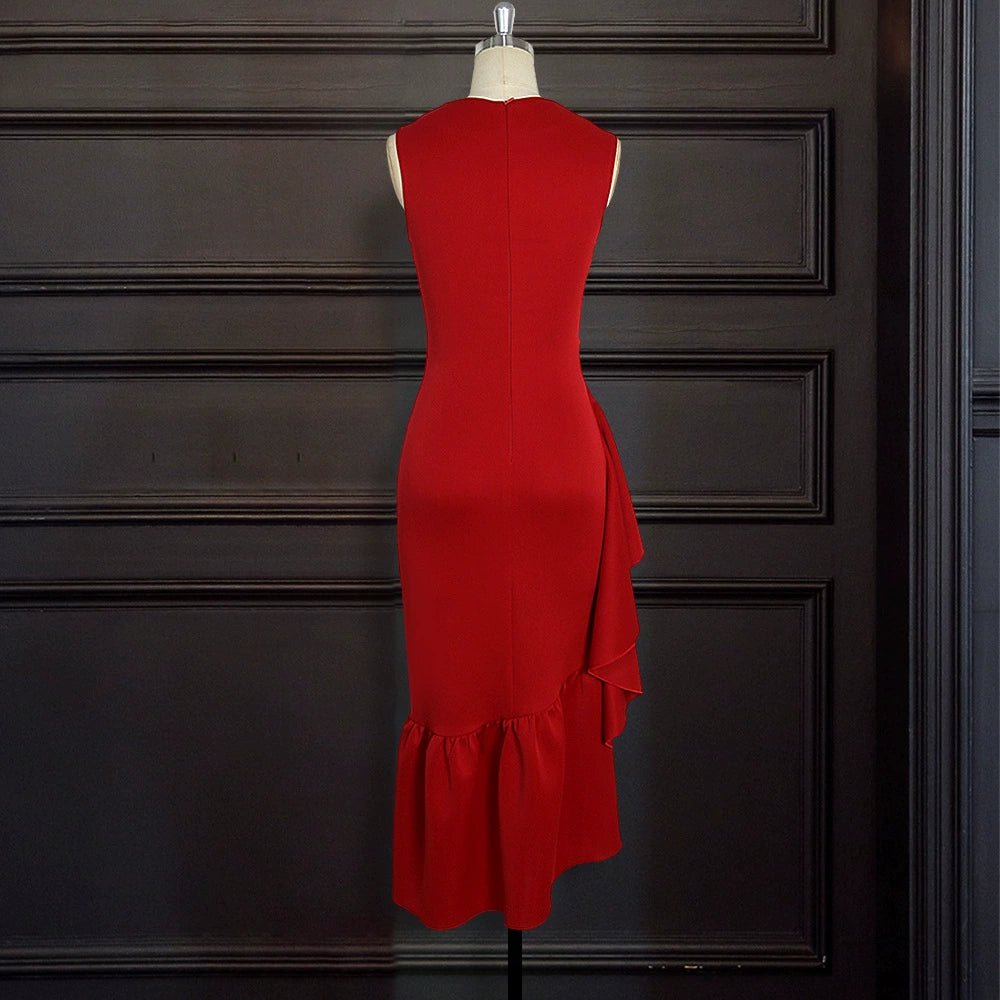 2021 African WOMEN'S Elegant Office OL Dress Female Clothes