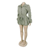CM.YAYA Vintge Women's Blouse Style Ruched Up Long Sleeve Romper Playsuit 2025 Summer Streetwear Basic Overall Outfits Jumpsuits
