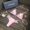 Hot Spring Sexy Bikini Lace-up Cutout Sexy Bronzing Bikini Hard Bag Hollow out Separates Swimsuit Bikini