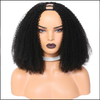 10A Top Brazilian Human Remy Hair Afro Kinky Curl U Part Wig