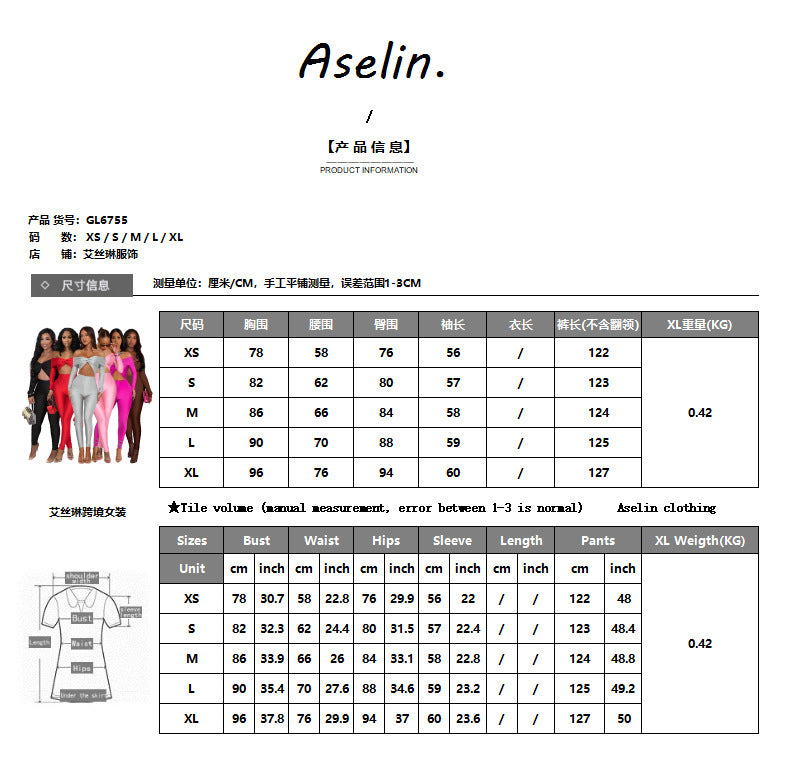 Leosoxs Women Hollow Out Sexy Party Clubwear Long Sleeve Jumpsuits 2024 Winter Autumn Slash Neck Crop One Piece Suit Rompers
