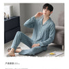 Autumn Pajamas Sets Men Long Sleeve Modal Cotton Thin Teenage Boys' Large Size Spring Outwear Home Cloth Suit Sleepwear Male