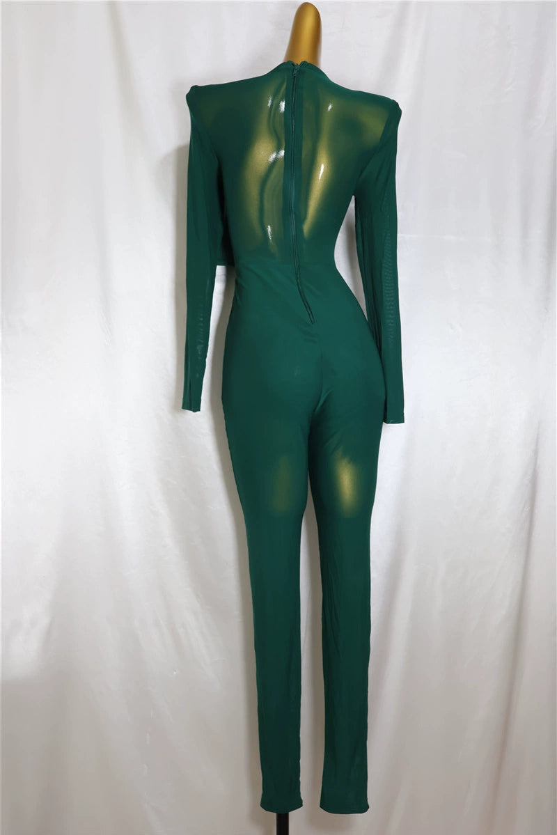 Women's Fashion Elegant Slim Fit Bodysuit Chest Wrap