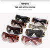 2024 New Oversized Rimless Sunglasses Women Fashion One-Piece Shield Sun Glasses For Female Streetwear Y2k Sunglass Ladies UV400