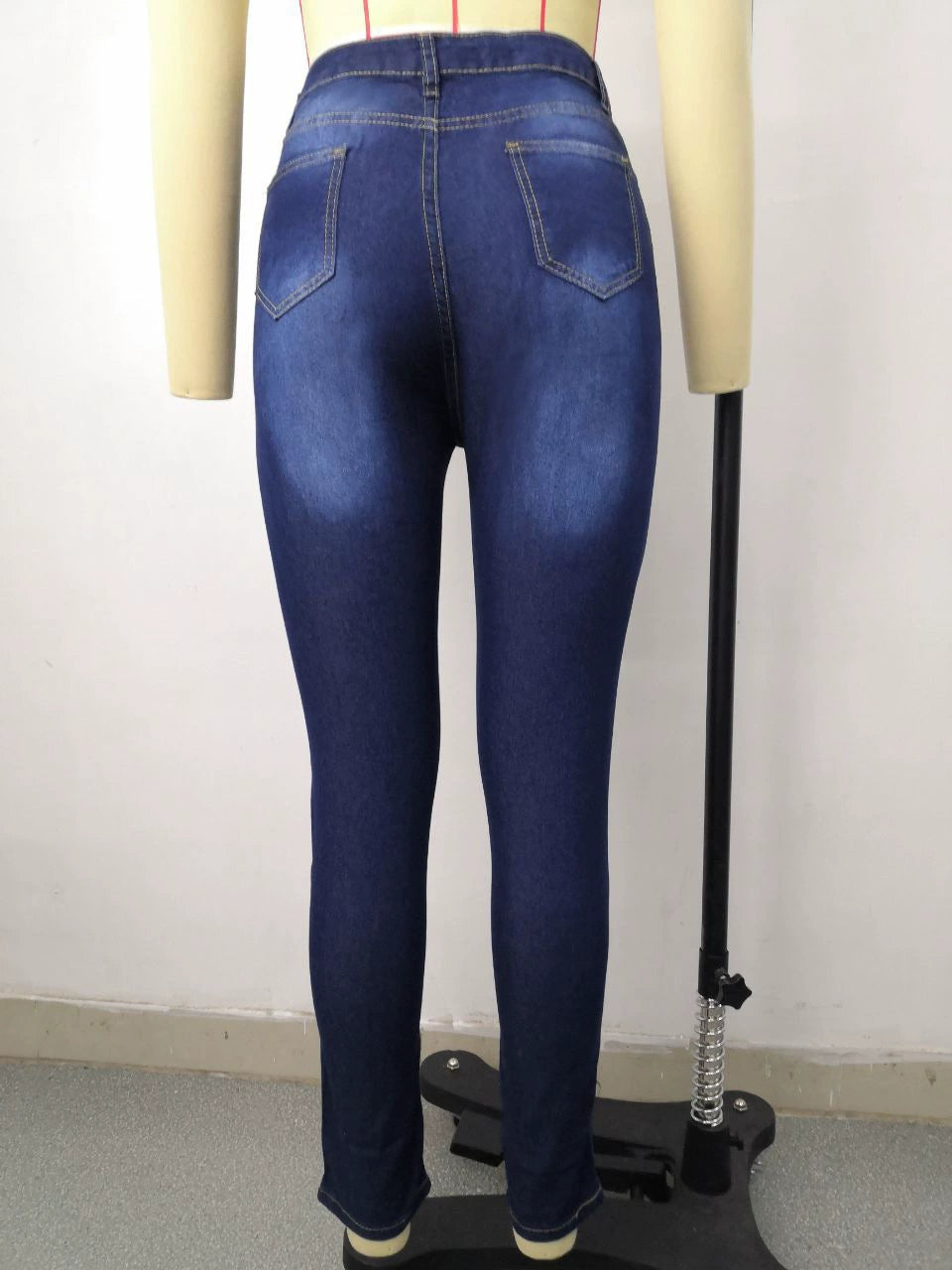 Jeans Large-Size Stretch Denim Skinny Pants