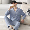 Autumn Pajamas Sets Men Long Sleeve Modal Cotton Thin Teenage Boys' Large Size Spring Outwear Home Cloth Suit Sleepwear Male