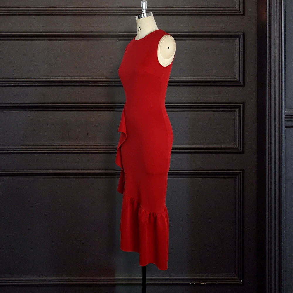 2021 African WOMEN'S Elegant Office OL Dress Female Clothes