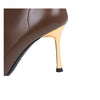 BIGTREE shoes Autumn Winter Boots Metal Pointed tip Women Boots Fashion Leather Boots High Heels Stilettos New Women Ankle Boots