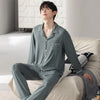 Autumn Pajamas Sets Men Long Sleeve Modal Cotton Thin Teenage Boys' Large Size Spring Outwear Home Cloth Suit Sleepwear Male