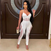 European and American Women's Clothing See-through Sexy Suspender Mesh Jumpsuit